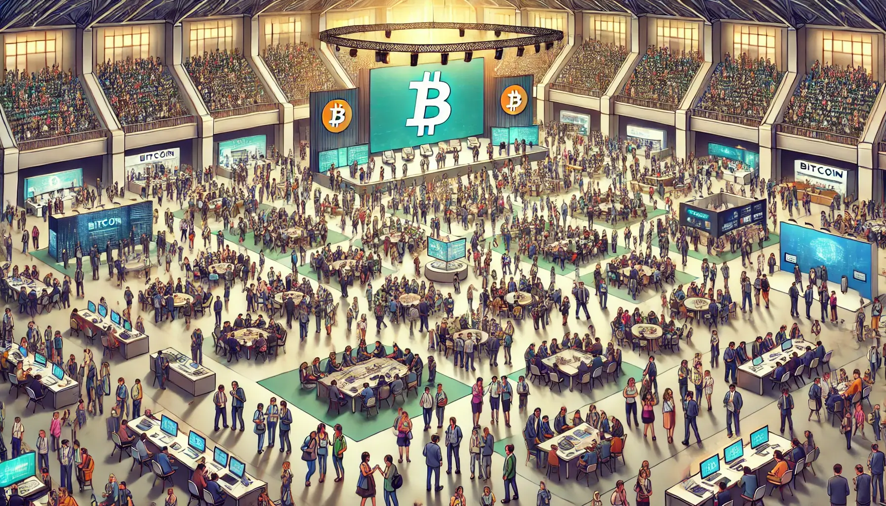 Bitcoin Conference Illustration - بٹ کوائن کانفرنس